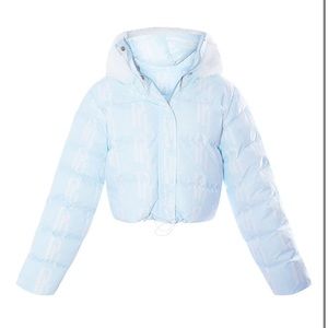 Pretty little thing ski pastel blue puffer coat